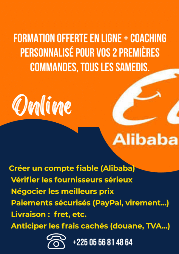 Formation gratuite en ligne sur l'importation + Coaching personnalisé pour vos 2 premières commandes – Tous les samedis